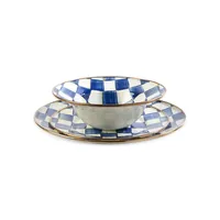 Royal Check Enamel Dinner Plate