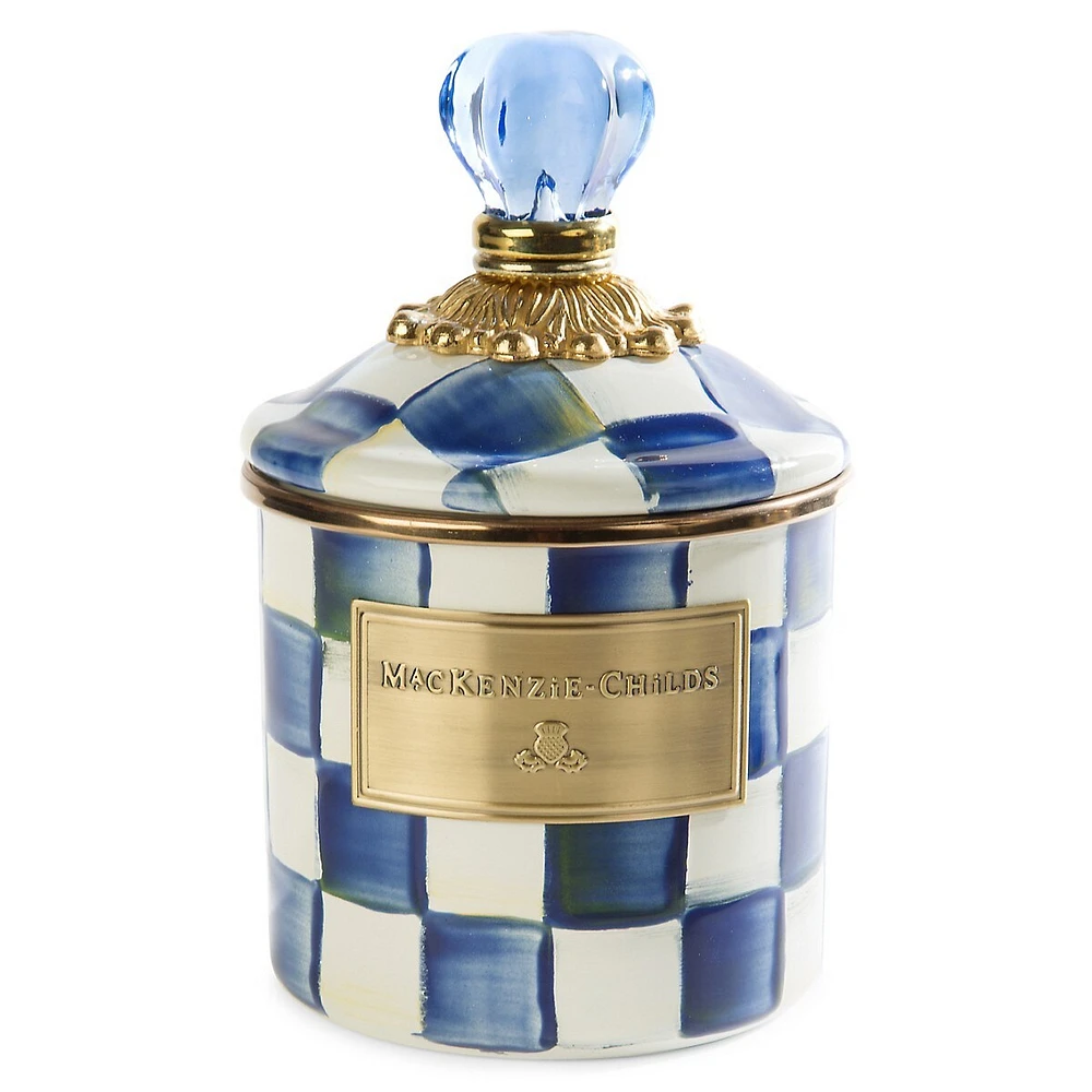 Royal Check Mini Enamel Canister