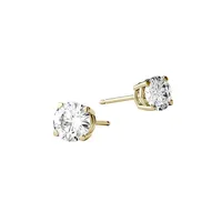 14K Yellow Gold & 0.46 CT. T.W. Created Moissanite Stud Earrings