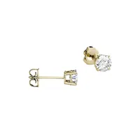 14K Yellow Gold & 0.46 CT. T.W. Created Moissanite Stud Earrings