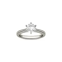 14K White Gold & 0.50 CT. T.W. Created Moissanite Solitaire Ring