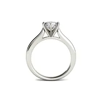 14K White Gold & 0.50 CT. T.W. Created Moissanite Solitaire Ring