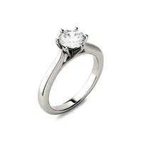 14K White Gold & 0.50 CT. T.W. Created Moissanite Solitaire Ring