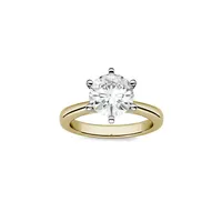 14k Yellow Gold 1.90 CT. T.W. Created Moissanite Solitaire Ring