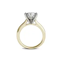 14k Yellow Gold 1.90 CT. T.W. Created Moissanite Solitaire Ring