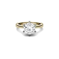 14k Yellow Gold 1.90 CT. T.W. Created Moissanite Solitaire Ring