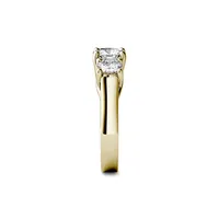 14k Yellow Gold 2 CT. T.W. Created Moissanite Three Stone Ring