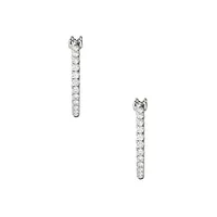 14k White Gold 0.44 CT. T.W. Created Moissanite Hoop Earrings