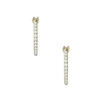 14k Yellow Gold 0.44 CT. T.W. Created Moissanite Hoop Earrings