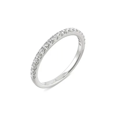 14K White Gold & 0.33 CT. T.W. 1.6mm Created Moissanite Wedding Band