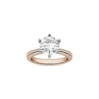 14k Rose Gold 1.90 CT. T.W. Created Moissanite Solitaire Ring