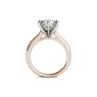 14k Rose Gold 1.90 CT. T.W. Created Moissanite Solitaire Ring