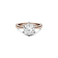 14k Rose Gold 1.90 CT. T.W. Created Moissanite Solitaire Ring