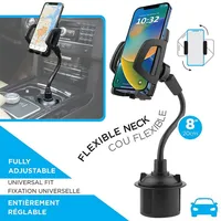 Universal Phone Holder With Rotating Head, For Car Cup Holder