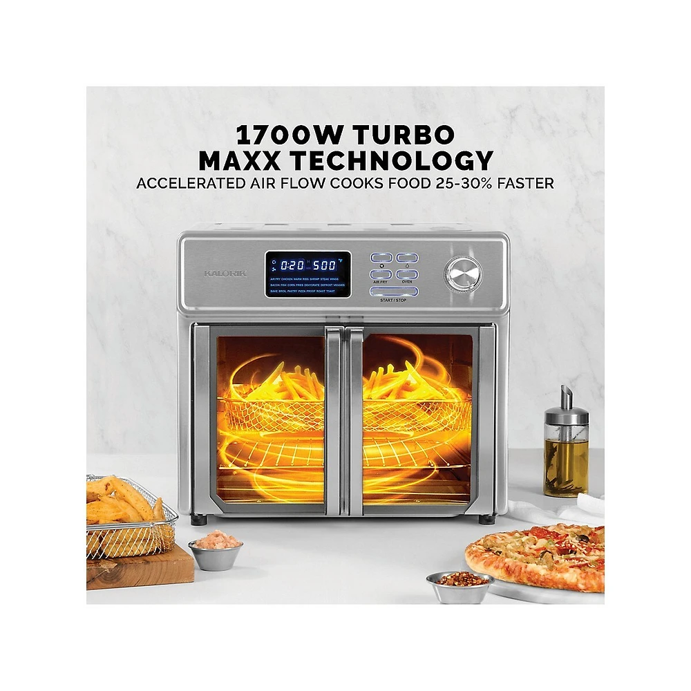 Friteuse numérique à air chaud en acier inoxydable Maxx 26 QT, AFO 46045 SS