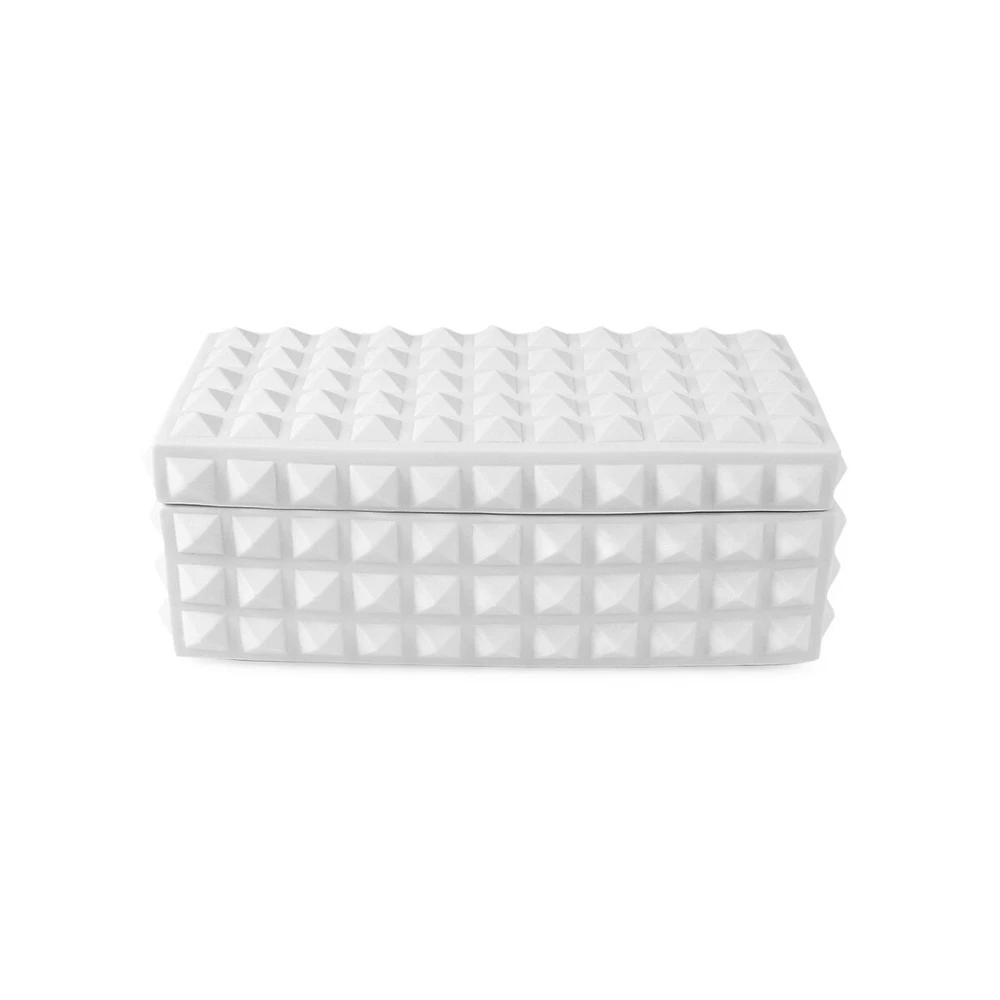 Charade Square Studded Porcelain Box