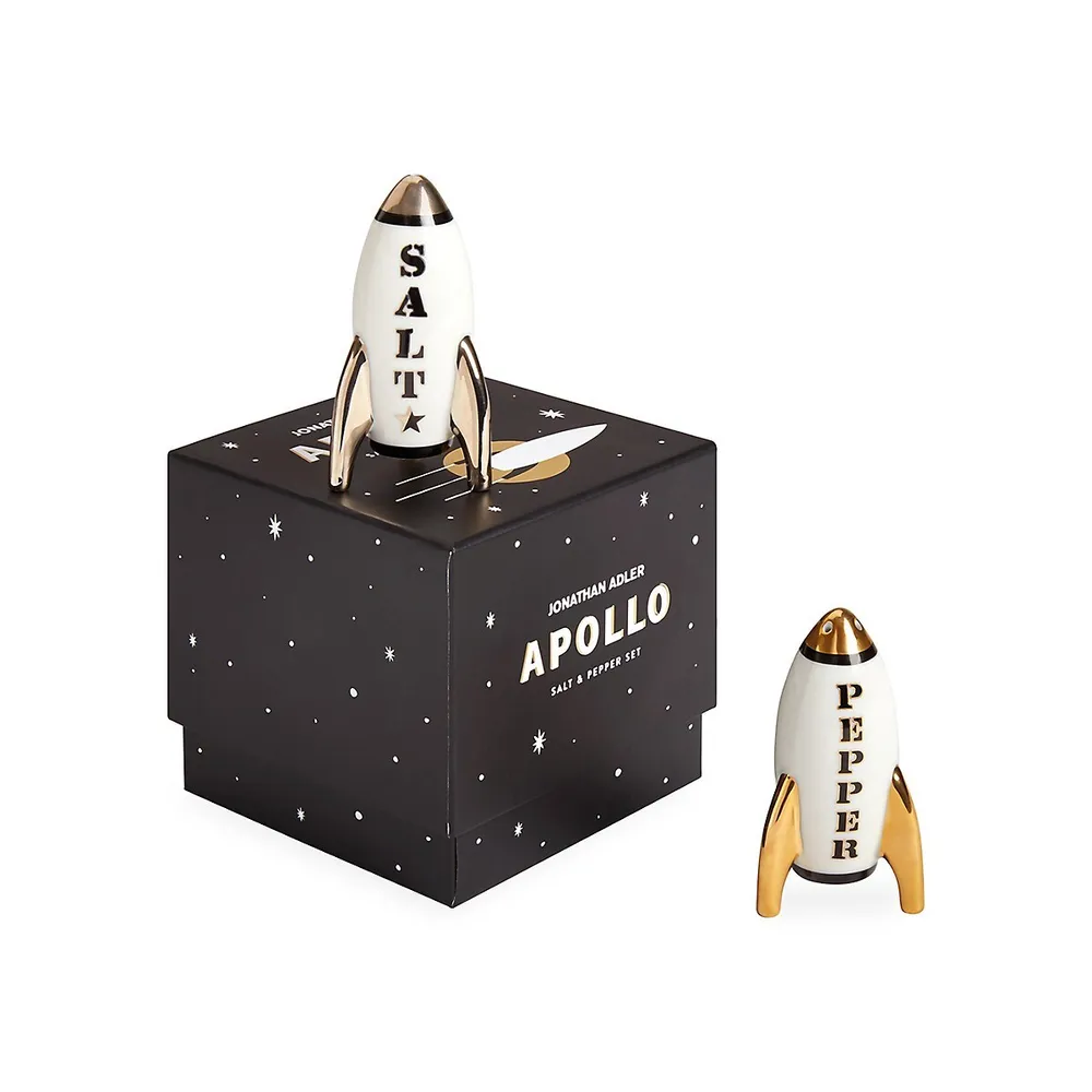 Apollo 2-Piece Porcelain Salt & Pepper Shaker Set