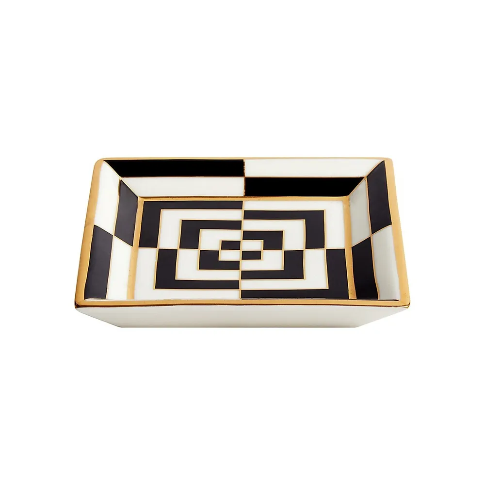 Op Art Porcelain Square Tray