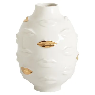 Muse Gilded Gala Round Porcelain Vase