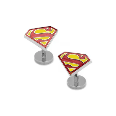 Boutons de manchette texturés portant le logo de Superman