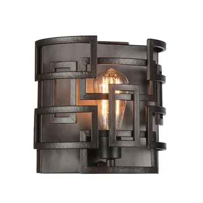 Litani 1 Light Wall Sconce With Brown Finish