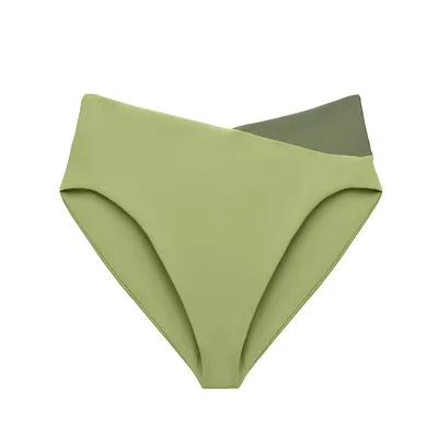 Asymmetrical Two Tone Bikini Bottom