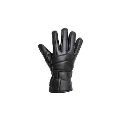 Men's Leather Ski Glove With Adjustable Velcro Strap