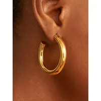 Bente 18K Goldplated Hoop Earrings