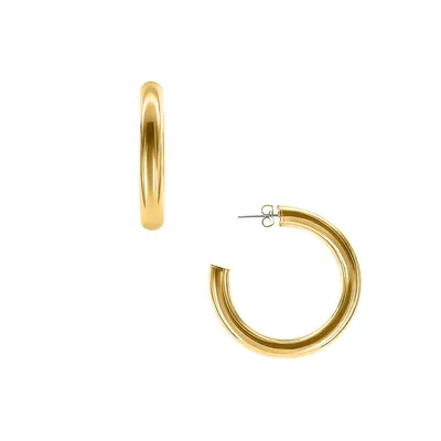 Bente 18K Goldplated Hoop Earrings