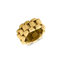 Timepiece 18K Goldplated Ring