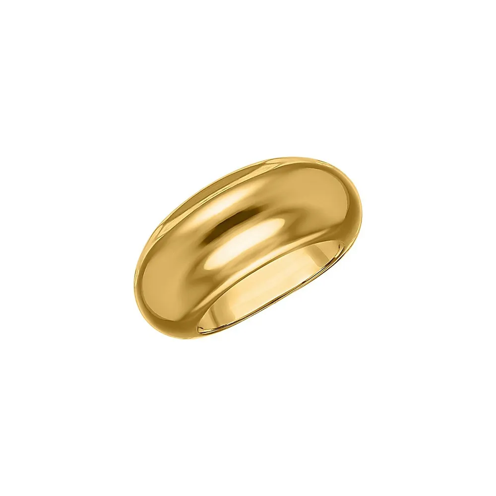 Haddy 18K Goldplated Dome Ring