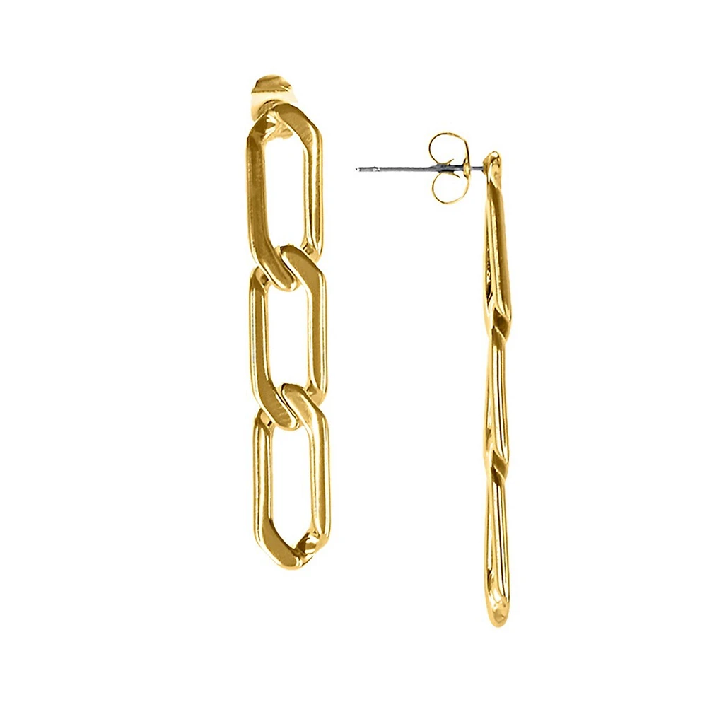 Edede 18K Goldplated Chain Drop Earrings