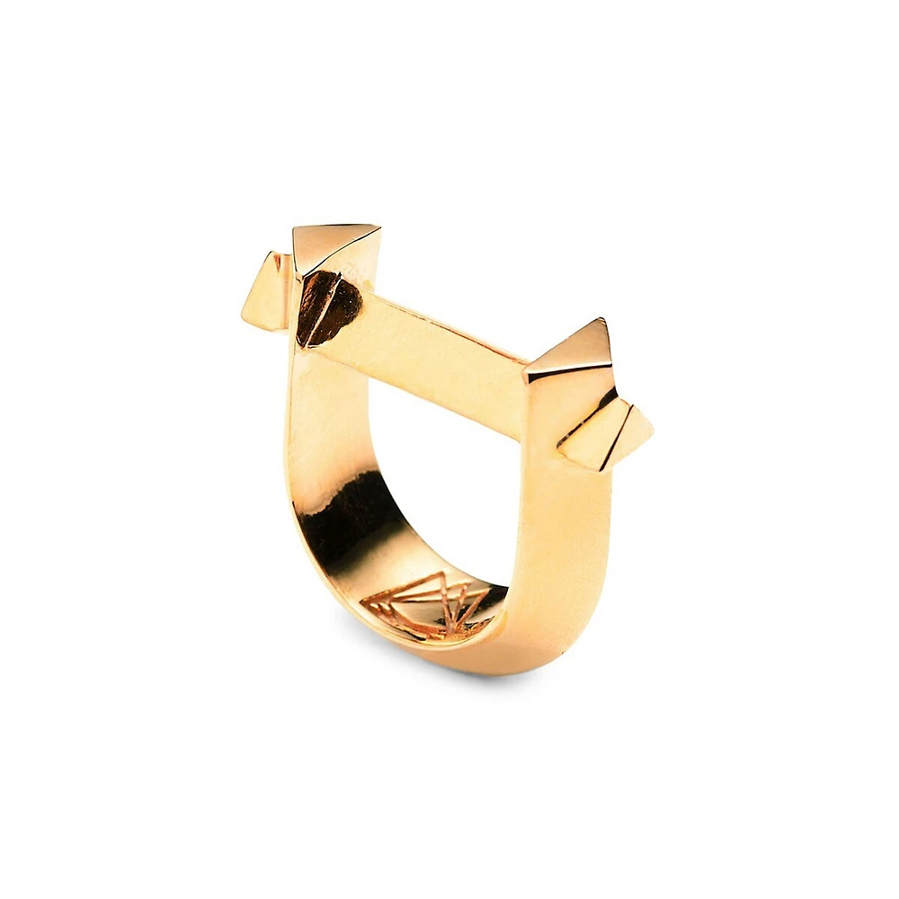 14K Yellow Goldplated Arc Ring