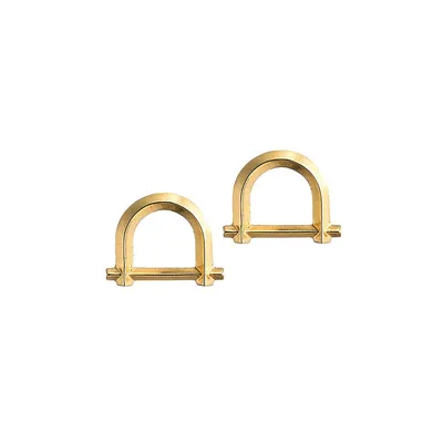 Arc 14K Goldplated Stud Earrings