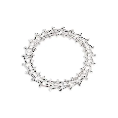 Marcy Silvertone Rhodium-Plated Link Necklace