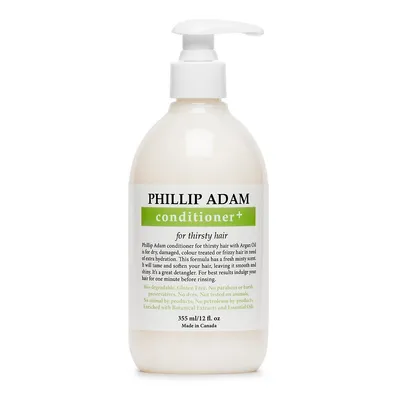 Phillip Adam Thirsty Hair Conditioner + for Damaged Hair, Enriched with Argan Oil, 355ml