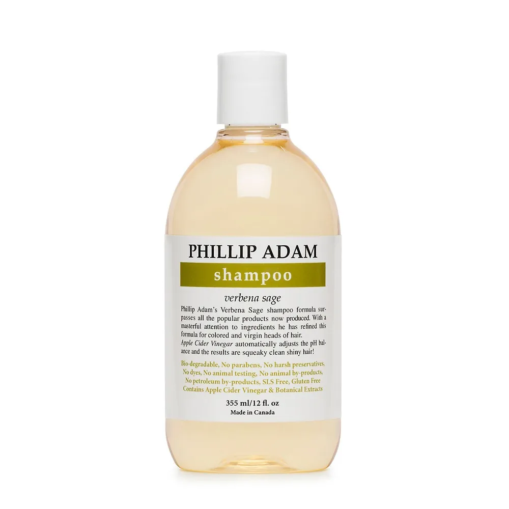 Phillip Adam Shampooing à la verveine et à la sauge avec vinaigre de cidre de pomme, sans sulfate, 355 ml