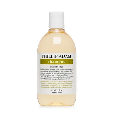 Phillip Adam Verbena Sage Shampoo with Apple Cider Vinegar, Sulfate Free, 355Ml