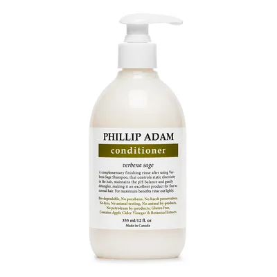 Phillip Adam Verbena Sage Conditioner, Apple Cider Vinegar Conditioner Formula, Great For All Hair Types, 355 ML