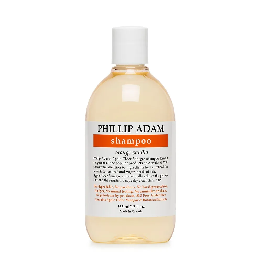 Phillip Adam Shampooing Orange Vanille Tous Types de Cheveux, Sans SLS et Sans Paraben, 355Ml
