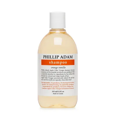 Phillip Adam Orange Vanilla Shampoo All Types of Hair , SLS Free and Paraben Free , 355Ml