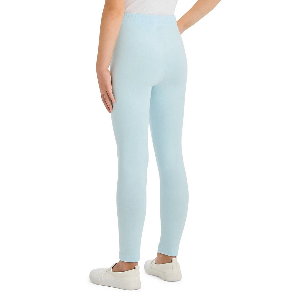 Girl's Solid Jersey Leggings