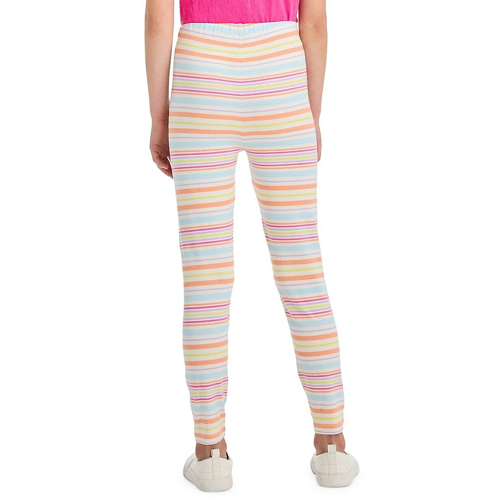 Girl's Striped Leggings