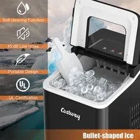 Portable Ice Maker Machine Countertop 26lbs/24h Self-cleaning W/ Scoop