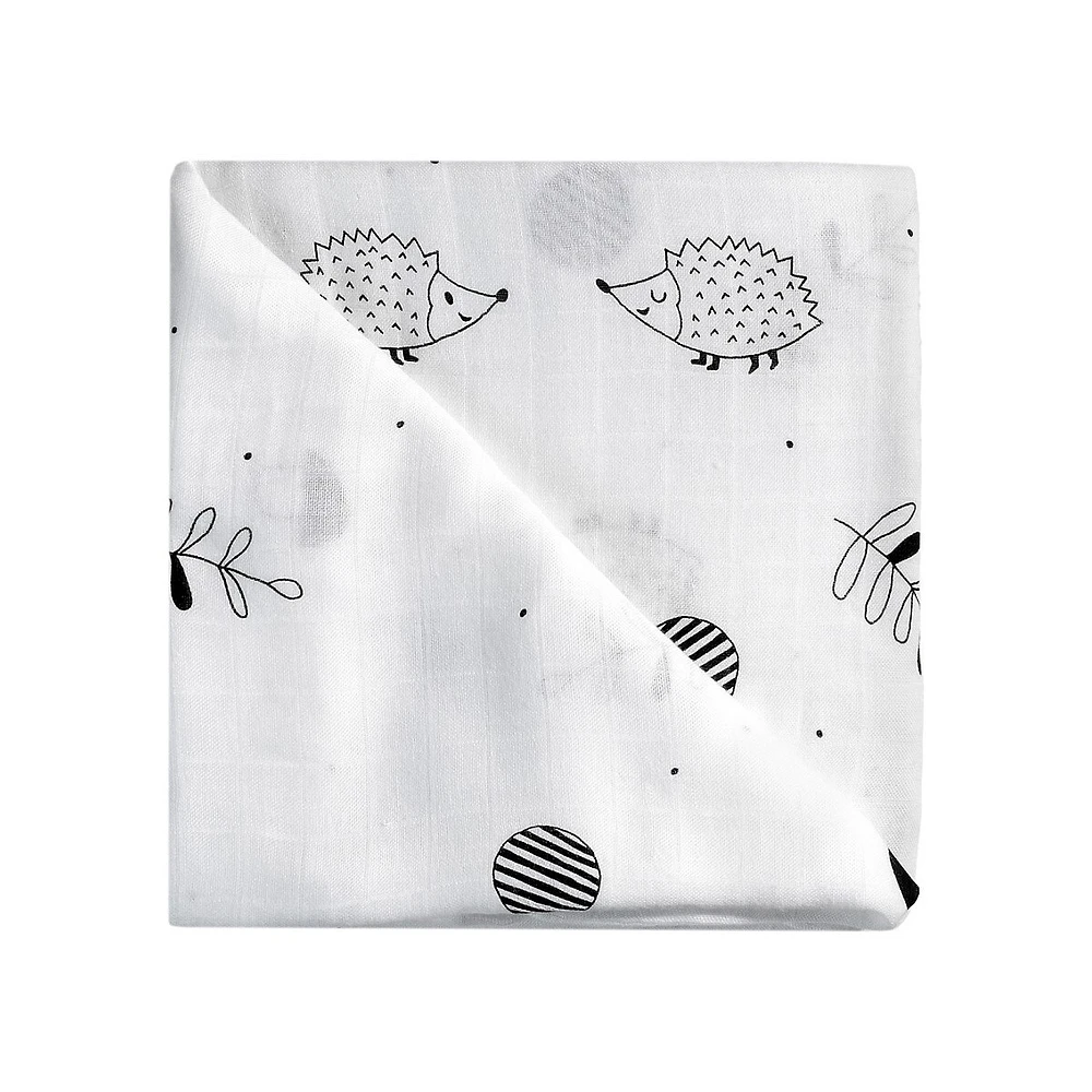 Baby's Hedgehog & Mushrooms Swaddle