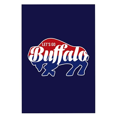 Let's Go Buffalo Outdoor Garden Flag 18" X 12.5