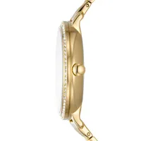 Women's Jacqueline Sun Moon Multifunction, Gold-tone Stainless Steel Watch