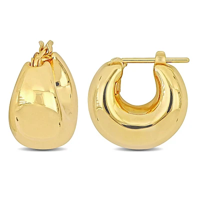 13.5mm Petite Huggie Earrings In 14k Yellow Gold
