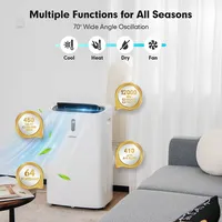 Btu Portable Air Conditioner 4-in-1 Air Cooler W/ App & Wifi Smart Control