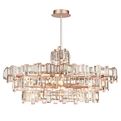 Quida 21 Light Down Chandelier With Champagne Finish